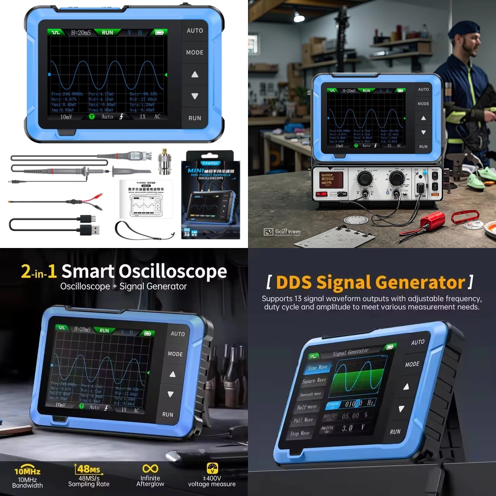 Repair Electronics - Oscilloscopio Digitale Portatile 2 in 1